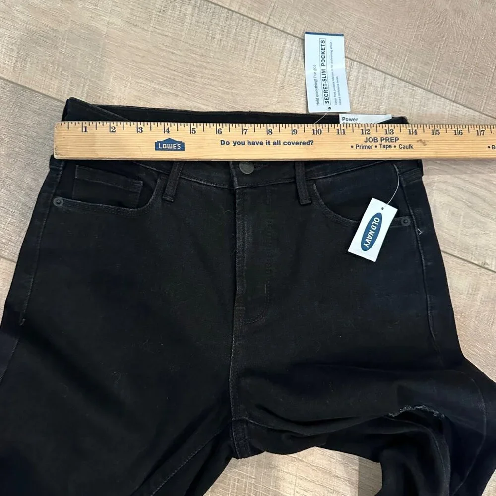 OLD NAVY POWER SLIM STRAIGHT HIGH RISE PANTS NEW SIZE 6 JEANS - Picture 6 of 10